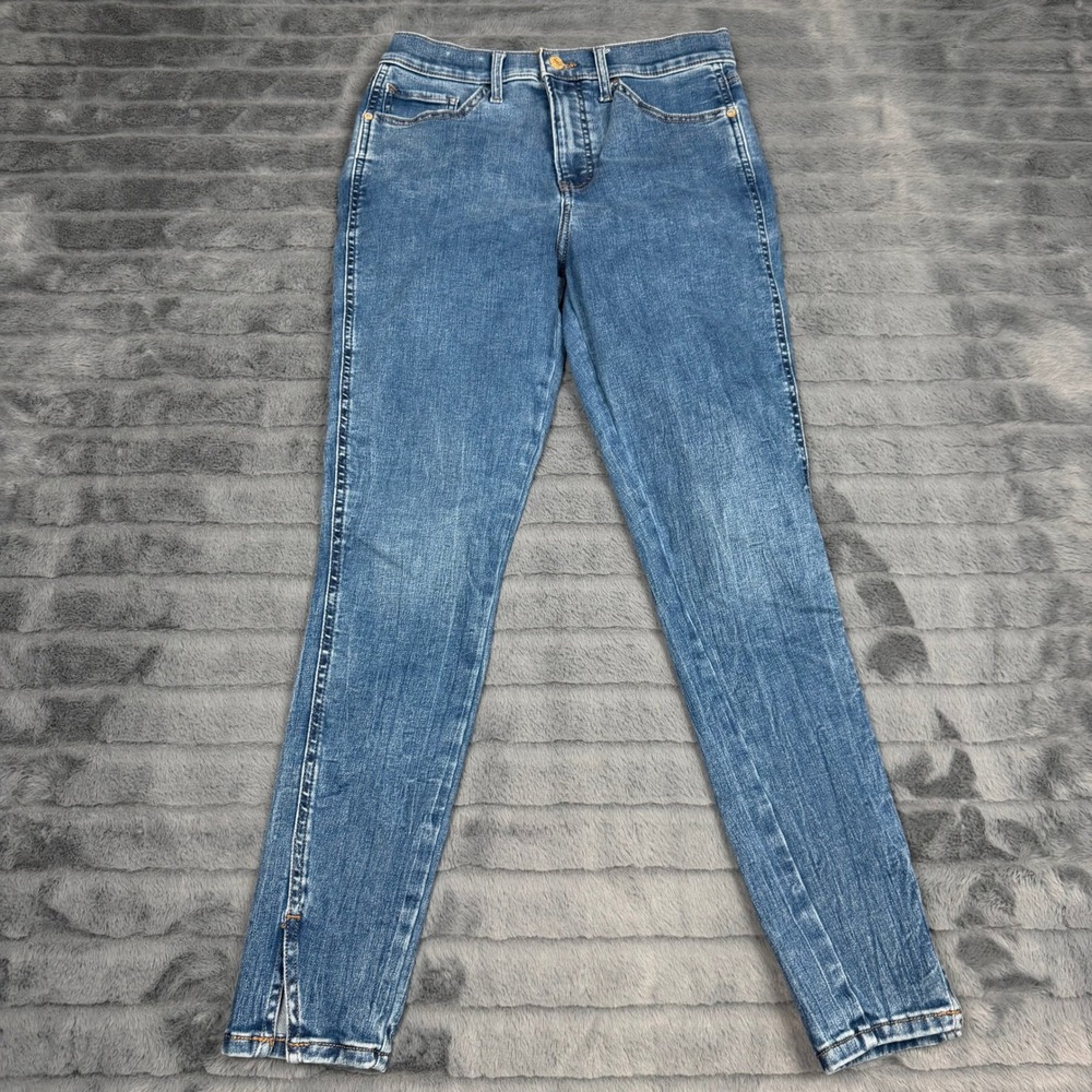 Express Womens Skinny High Rise Hyper Stretch Jeans Conscious Edit Blue 8R